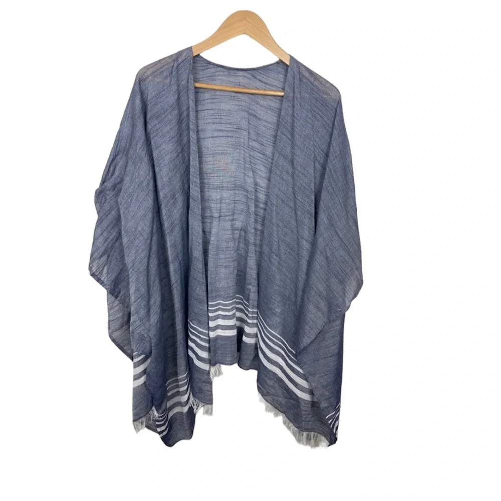 NWT Tommy Bahama Stripped Beach Cover Up Blue & White - Picture 3 of 4